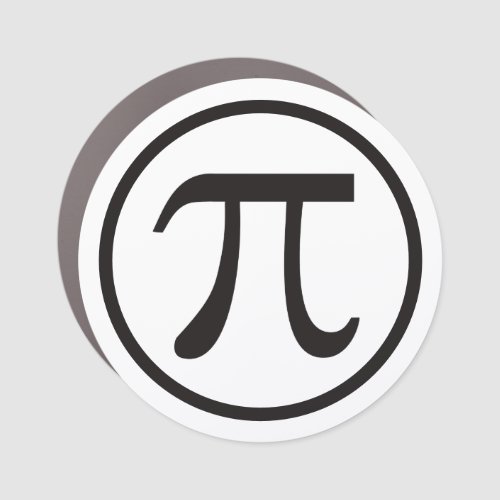 Pi Symbol Car Magnet