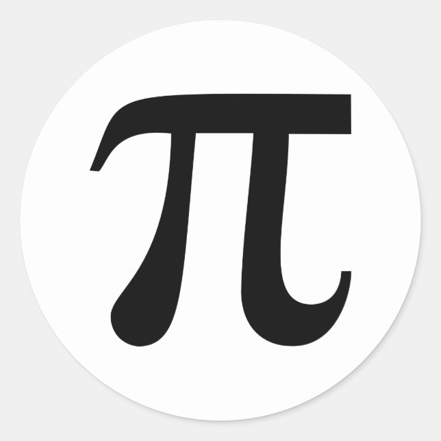 Pi Symbol Classic Round Sticker (Front)