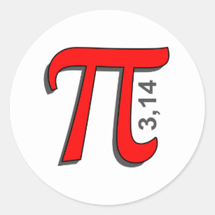 Pi Symbol Classic Round Sticker