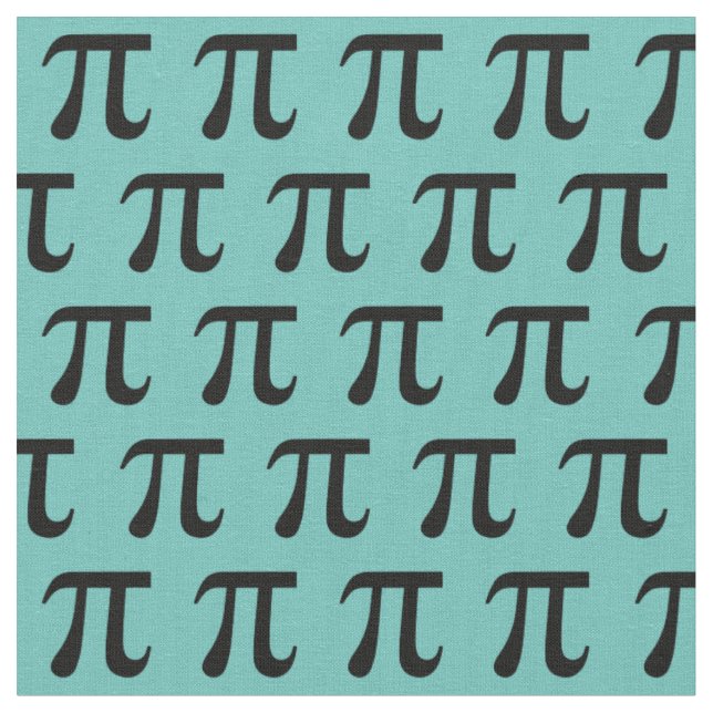 Pi Symbol Cute Math Teacher Fabric (Close Up)