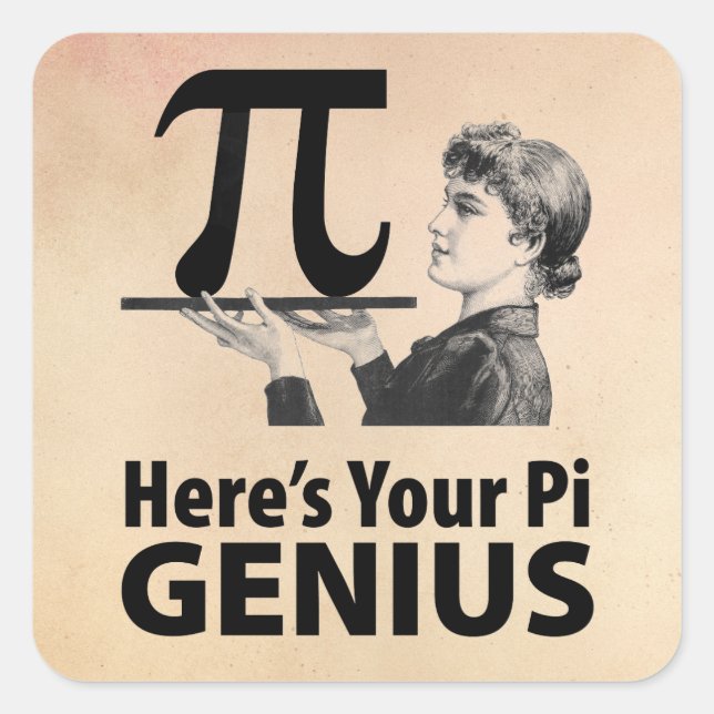 Pi Symbol Humor Square Sticker (Front)
