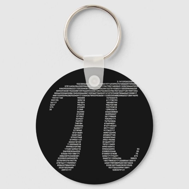 Pi Symbol Keychain (Front)