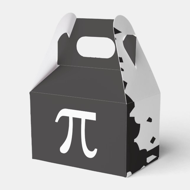 Pi Symbol Math Themed Abstract Favor Box (Front Side)