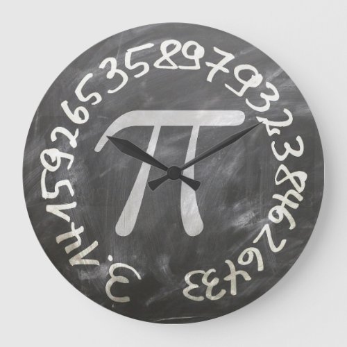 Pi symbol mathematic large clock