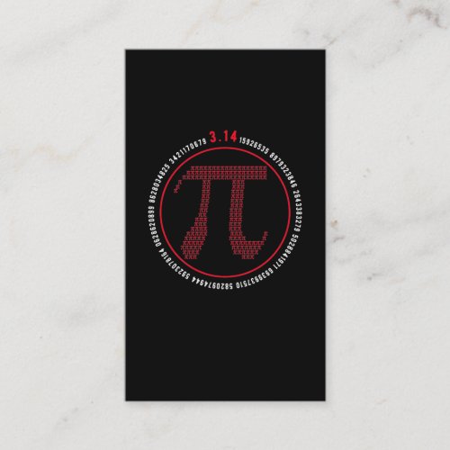 Pi Symbol Mathematician Physicist Maths Lover Business Card