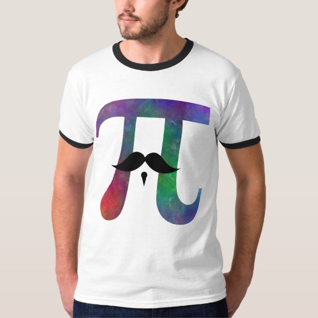 Pi Symbol Mustache T-Shirt (Front)