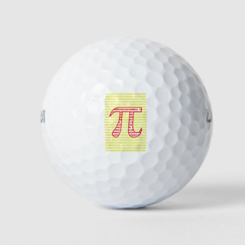Pi Symbol Number Sequence Math 31415 Gift Pie Day Golf Balls
