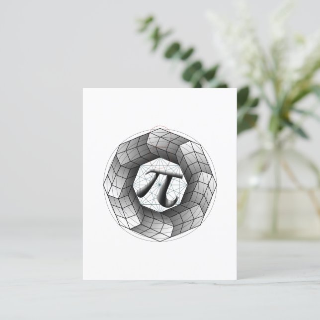 Pi Symbol Optical Illusion Paper Sheet for You (Standing Front)
