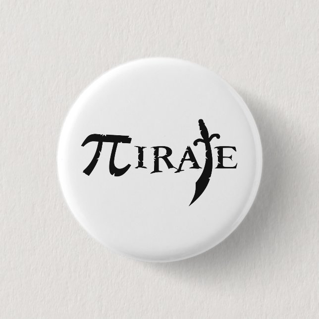 Pi Symbol Pirate Pinback Button (Front)