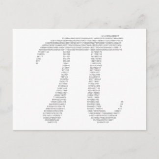 Pi Symbol Postcard