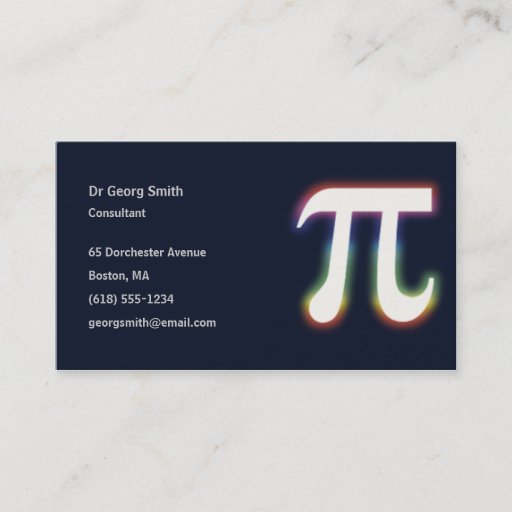 Customizable Pi - Scientist Business Card