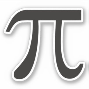 Pi Symbol Shaped Sticker