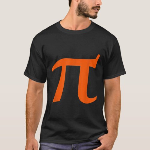 Pi symbol shirt orange pi day math teacher 