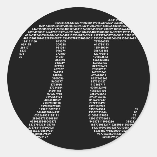 Pi Symbol Sticker (Front)