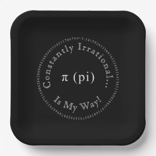 Pi, The Irrational Mathematical Constant Fun Paper Plates