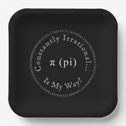 Pi The Irrational Mathematical Constant Fun Paper Plates