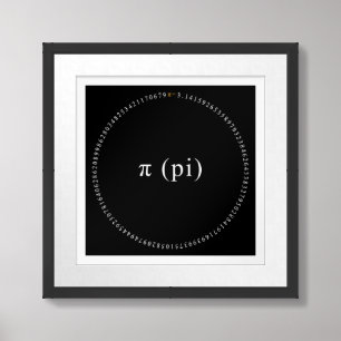 Pi, The Irrational Mathematical Constant Math Nerd Framed Art