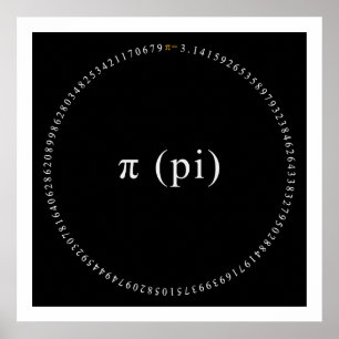 Pi, The Irrational Mathematical Constant Math Nerd Poster