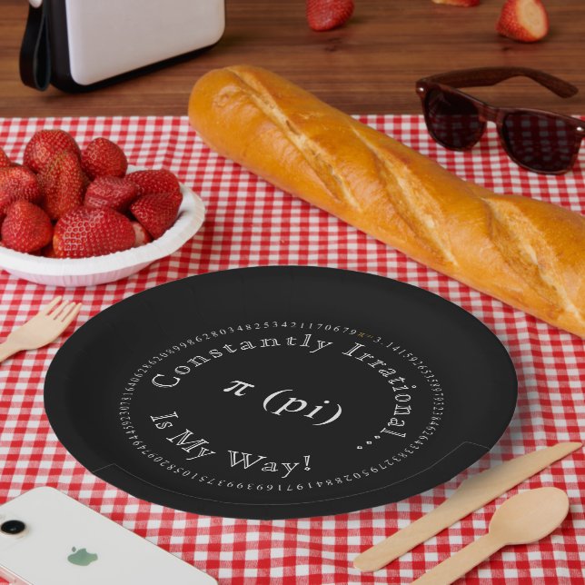 Pi, The Irrational Mathematical Constant Paper Plates (Picnic)