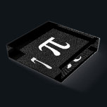 Pi - The Irrational Mathematical Constant  Paperweight<br><div class="desc">This black and white art piece, designed digitally, is released in commemoration of Pi Day, which is observed each year on March 14. The date 3.14 corresponds to the rounded value of π (pi), a well-recognized mathematical constant. The design features the value of the Pi constant in small font as...</div>