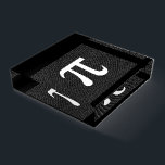 Pi - The Irrational Mathematical Constant  Paperweight<br><div class="desc">This black and white art piece, designed digitally, is released in commemoration of Pi Day, which is observed each year on March 14. The date 3.14 corresponds to the rounded value of π (pi), a well-recognized mathematical constant. The design features the value of the Pi constant in small font as...</div>