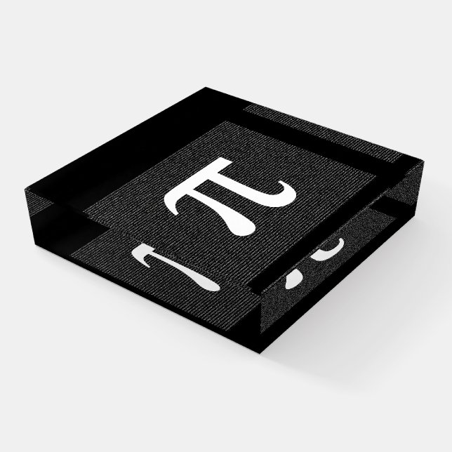 Pi - The Irrational Mathematical Constant  Paperweight (Angled)