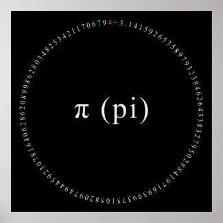 Pi, The Irrational Mathematical Constant Poster