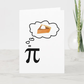 Pi Thinking of Pie Card