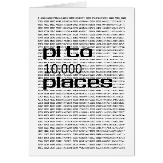 Pi to 10000 places (Front)