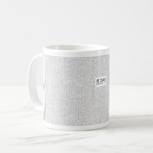 Pi to the 10000th decimal place coffee mug