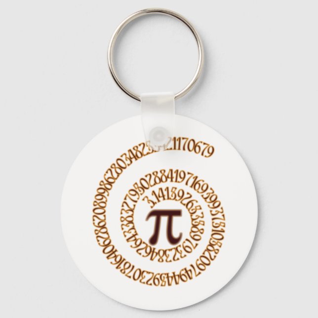 Pi to the Hundredth Decimal Place Keychain (Front)