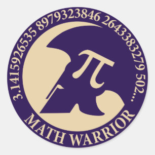 Pi Warrior Classic Round Sticker