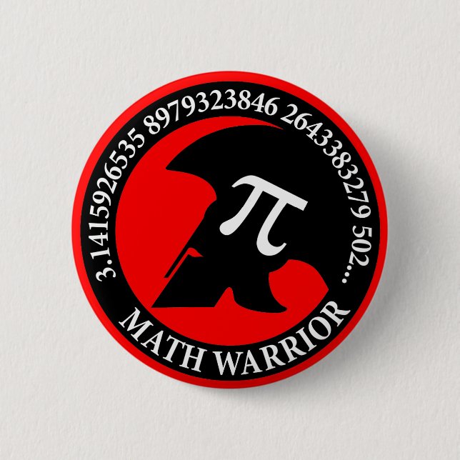 Pi Warrior Pinback Button (Front)