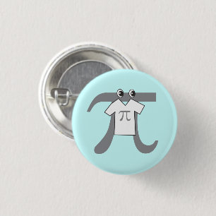 Pi wearing Pi Pinback Button