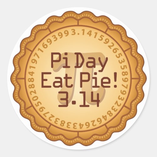 Pi with Pie Crust Sticker