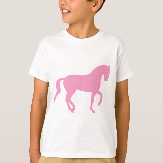 Piaffe Horse (pink) T-Shirt (Front)