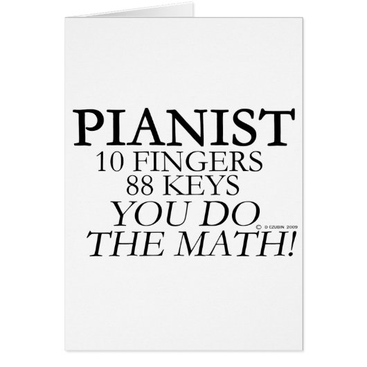Pianist 10 Fingers 88 Keys Cards (Front)