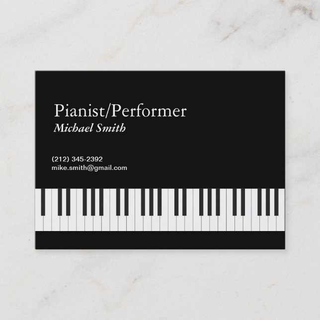 Pianist Business Card (Front)