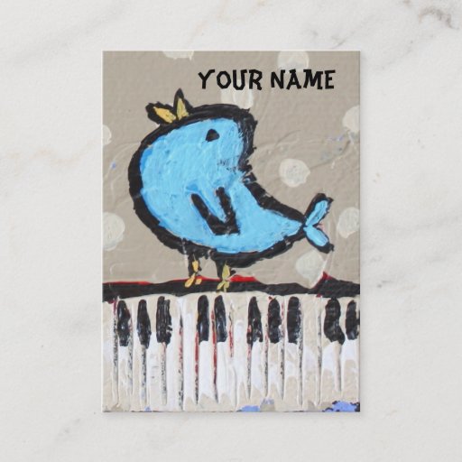 Customizable pianist business card