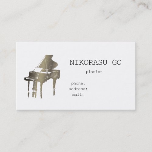 pianist business card