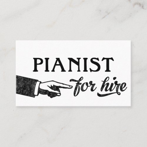 Pianist Business Cards _ Cool Vintage