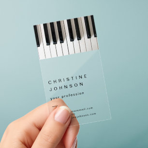 pianist clear business cards