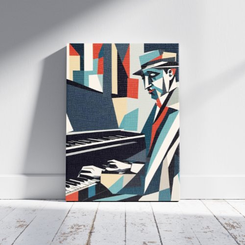 Pianist Cubist Canvas Print