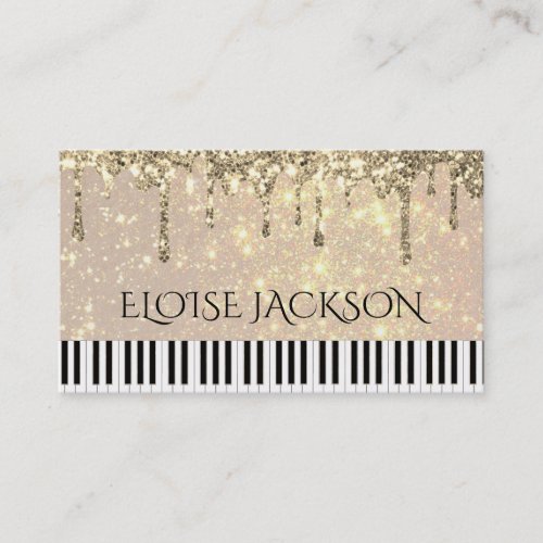 pianist elegant  business card