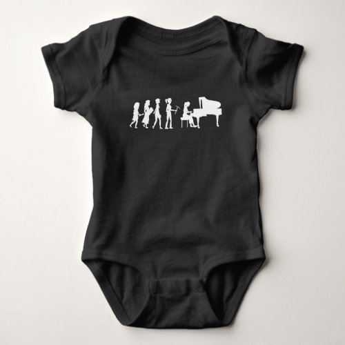 Pianist Evolution Music Orchestra Piano Baby Bodysuit