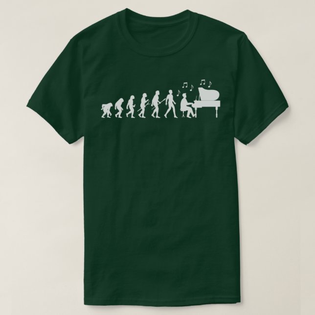 Pianist Evolution  T-Shirt (Design Front)