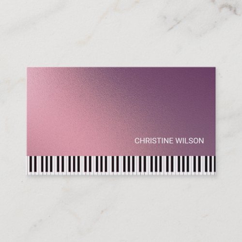 pianist FAUX metallic effect Business Card