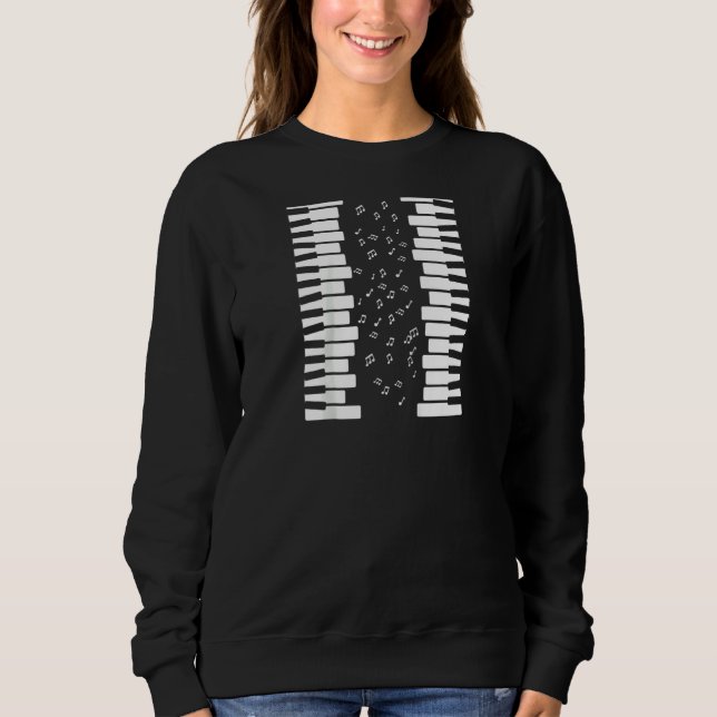 Pianist Keys Piano Keyboard Synthesizer Player Not Sweatshirt (Front)