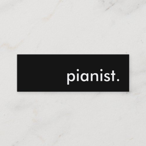 pianist. business cards