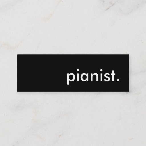Customizable pianist. business cards